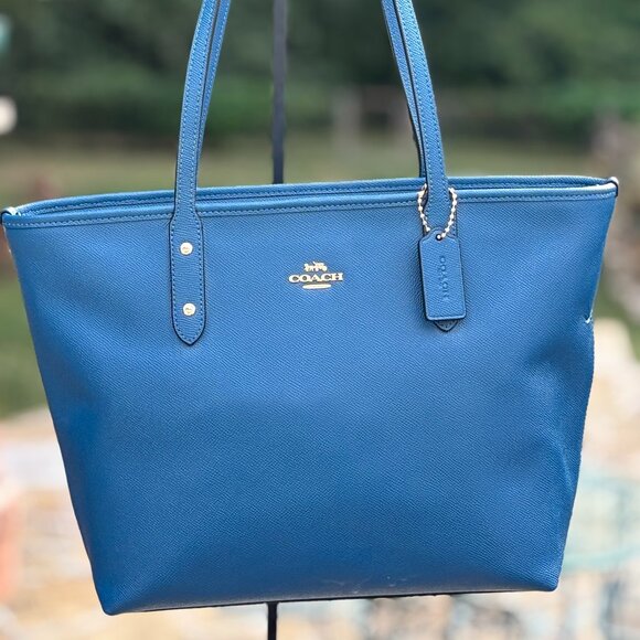 Coach Blue Tote Bag F58846 - Picture 1 of 10